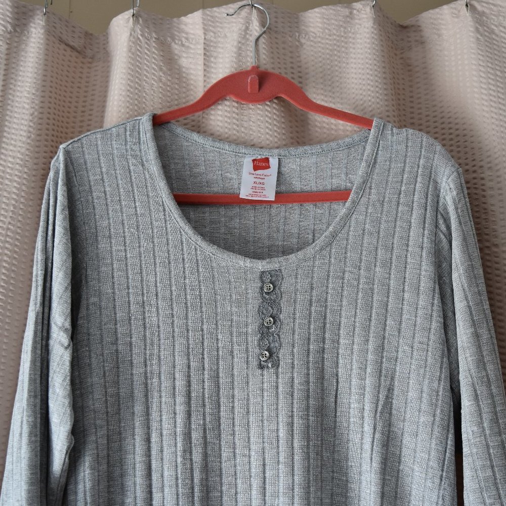 USED Hanes Sleepwear Gray XL